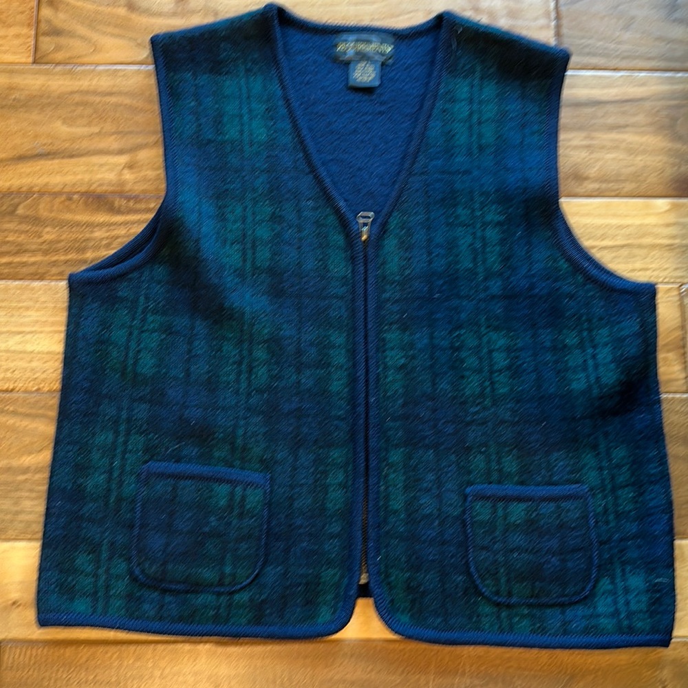 Vintage Requirements plaid wool vest